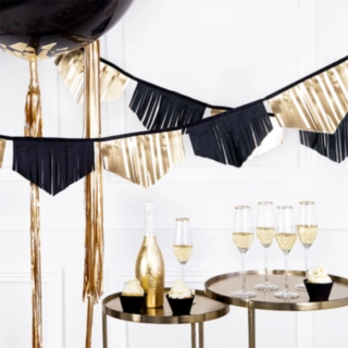 Fransgirlang Svart/Guld
