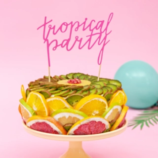 Tropical Party Tårttopper Rosa