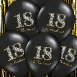 18 & Brilliant Ballonger Svart