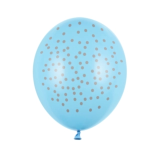 Silverprickiga Ballonger Pastell Ljusblå