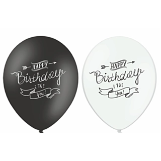 Svarta & Vita Födelsedagsballonger