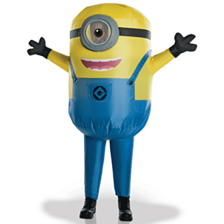 Uppblåsbar Minions® Barndräkt